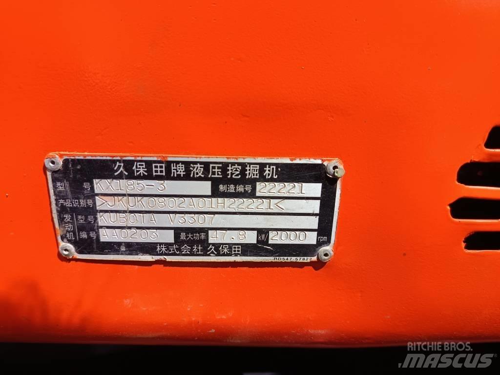 Kubota KX 185 Vidutinės galios ekskavatoriai 7-12 t
