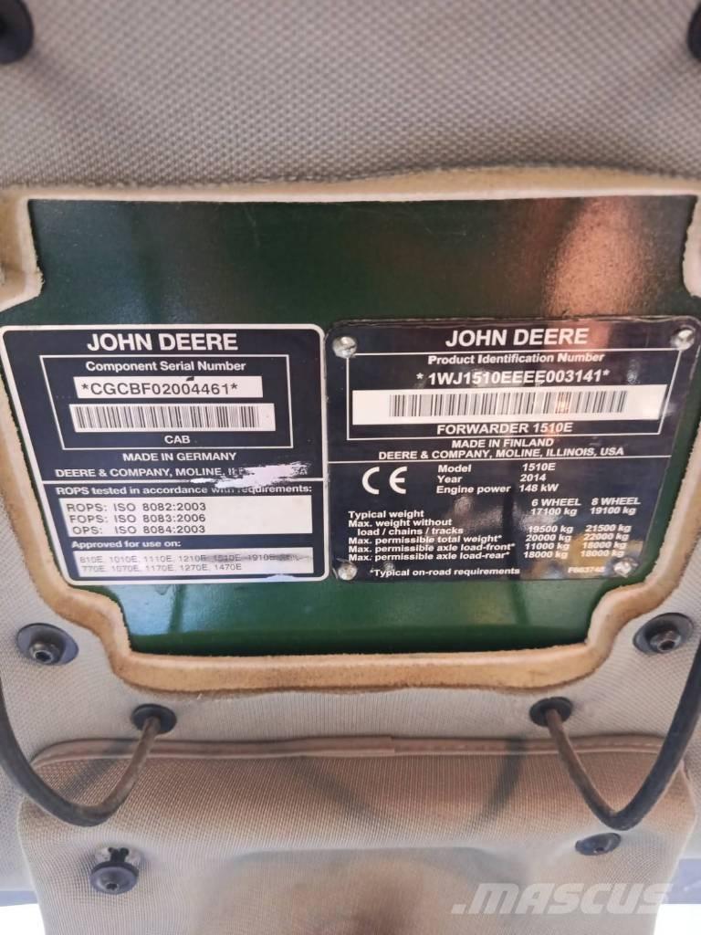 John Deere 1510 IT4 Naudoti miškovežiai (Forvarderiai)