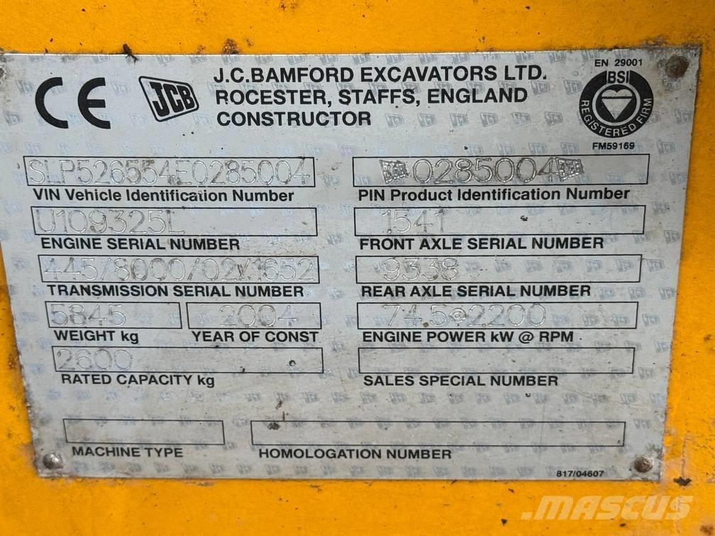 JCB 526 S Teleskopiniai krautuvai