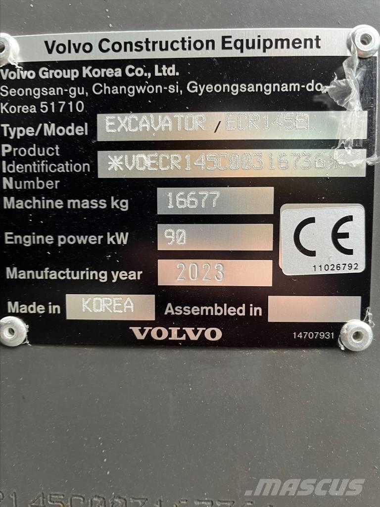Volvo ECR 145 EL Vikšriniai ekskavatoriai