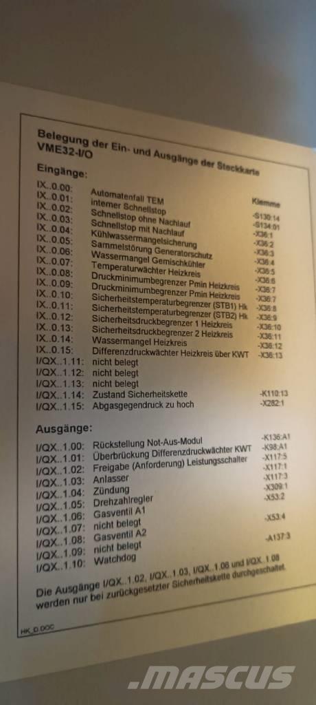 MWM TBG 620 V16 K Dujų generatoriai