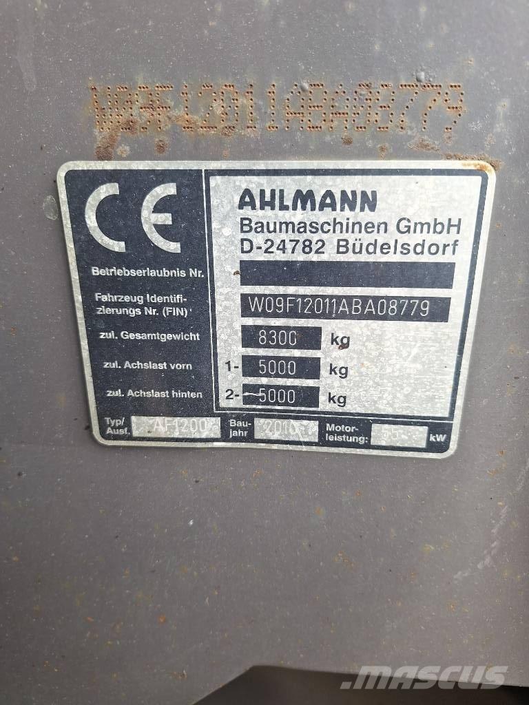 Ahlmann AF 1200 Naudoti ratiniai krautuvai
