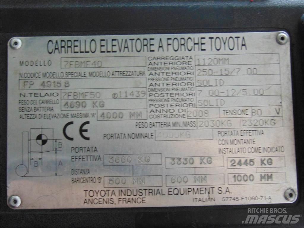 Toyota 7FBMF40 Elektriniai šakiniai krautuvai
