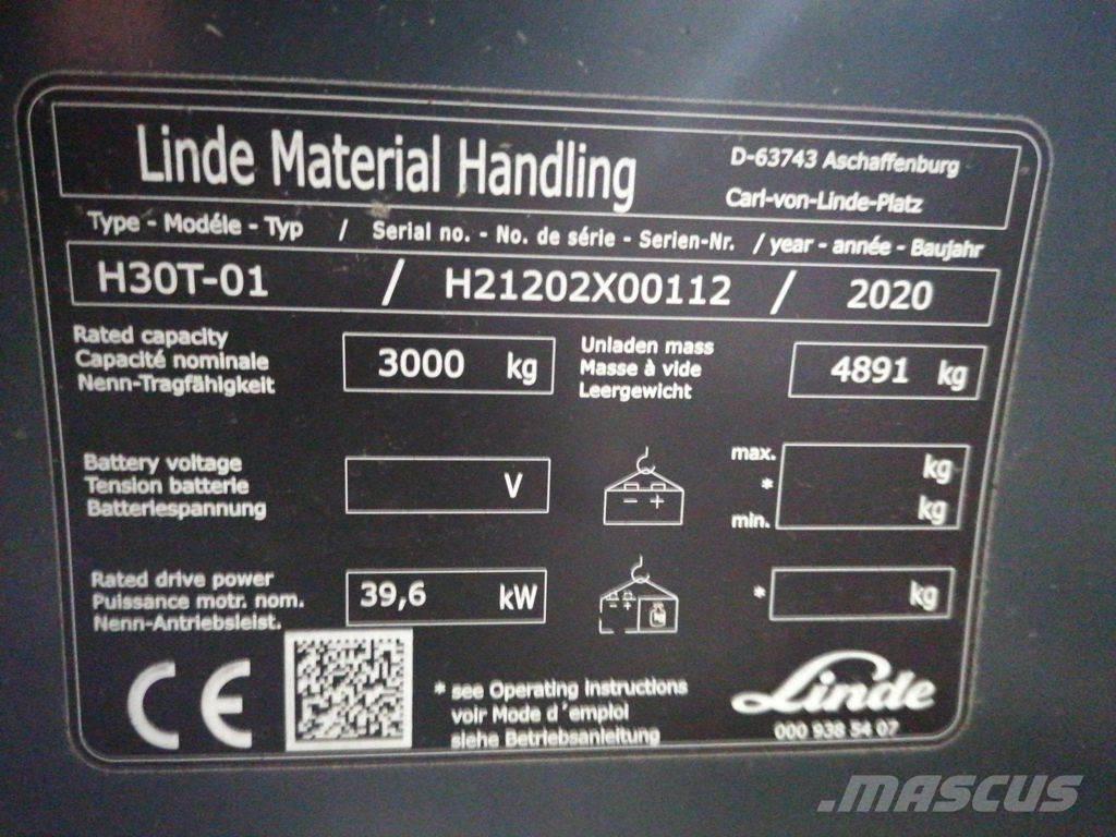 Linde H30T-01 LPG (dujiniai) krautuvai