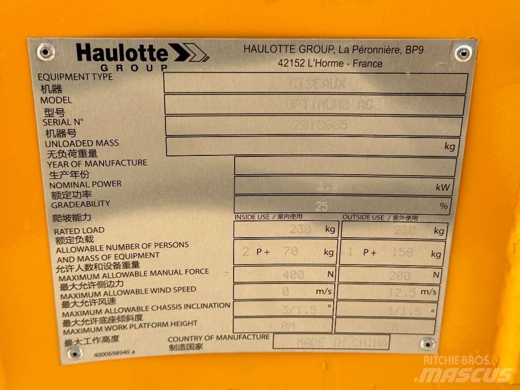 Haulotte OPTIMUM 8 Žirkliniai keltuvai