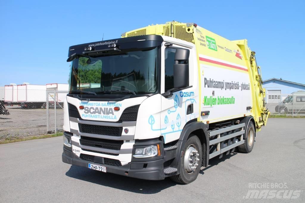 Scania P 340 CNG A Šiukšliavežės