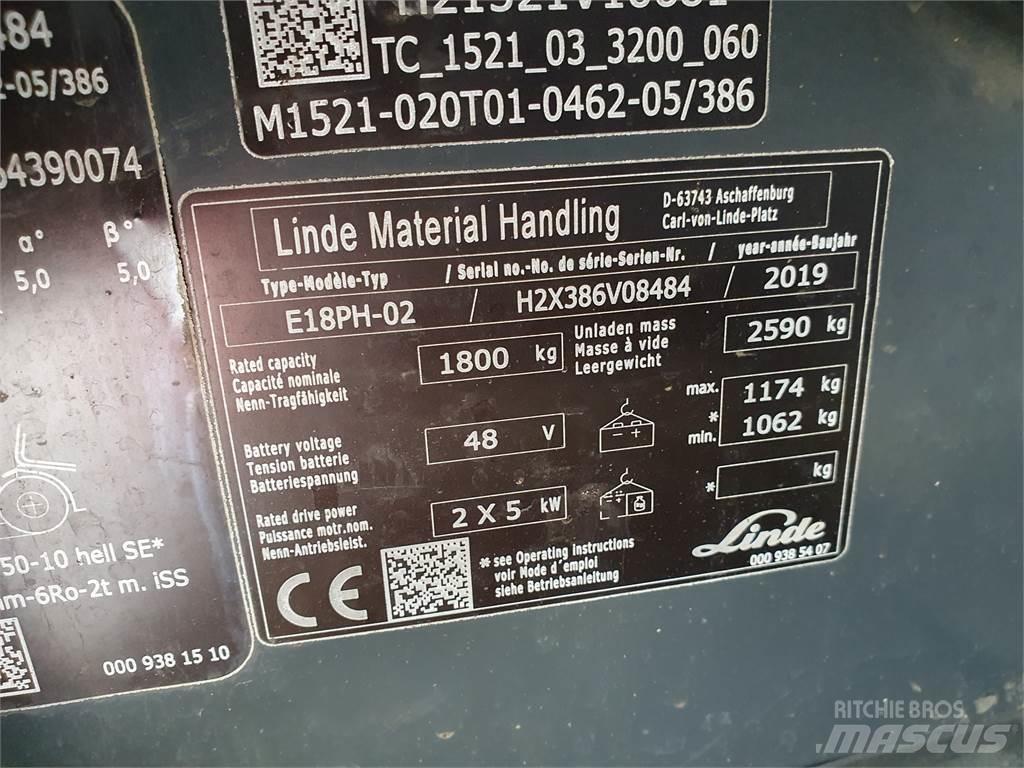 Linde E18PH Elektriniai šakiniai krautuvai