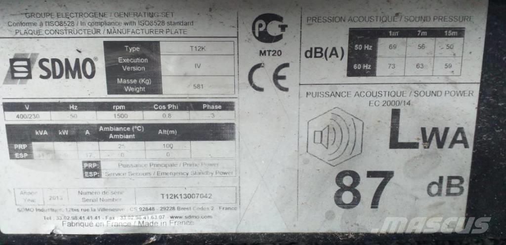 Sdmo T 12 K Dyzeliniai generatoriai