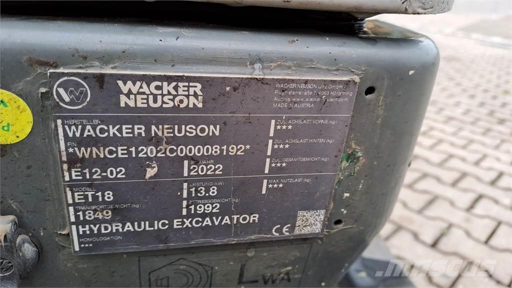 Wacker Neuson ET18 Vikšriniai ekskavatoriai