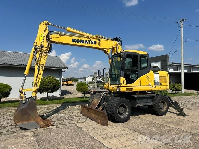 Komatsu PW 160-7E0 Ratiniai ekskavatoriai