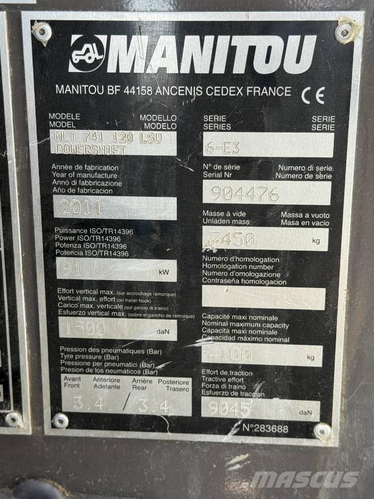 Manitou MLT 741-120 Teleskopiniai krautuvai