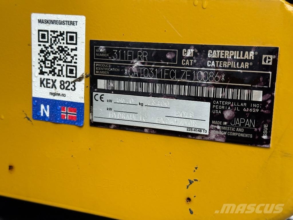 CAT 311 FL RR Vikšriniai ekskavatoriai