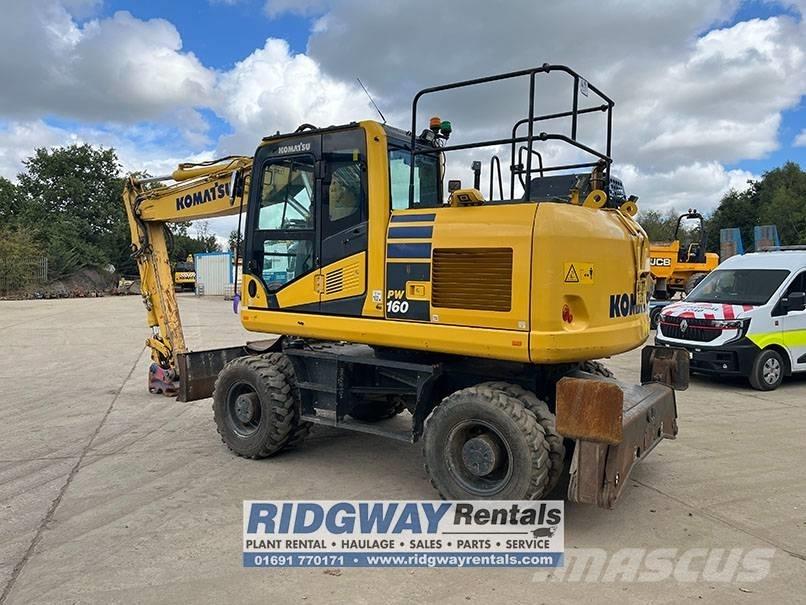 Komatsu PW 160-11 Ratiniai ekskavatoriai