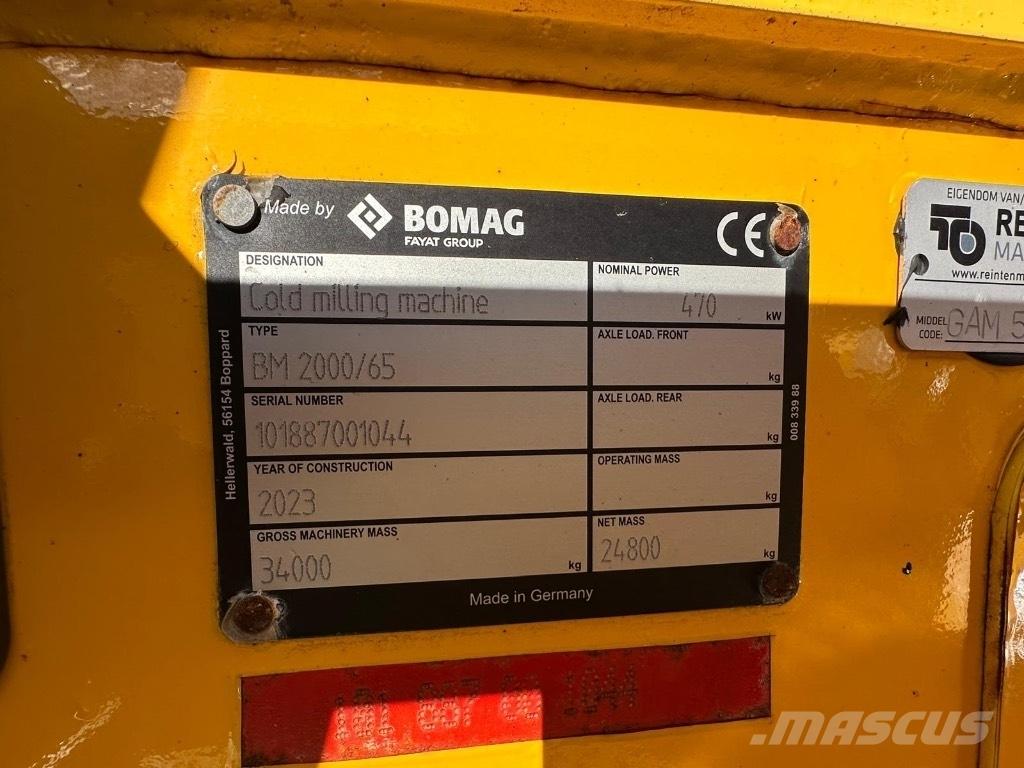 Bomag BM 2000/65 Asfalto šalto frezavimo technika