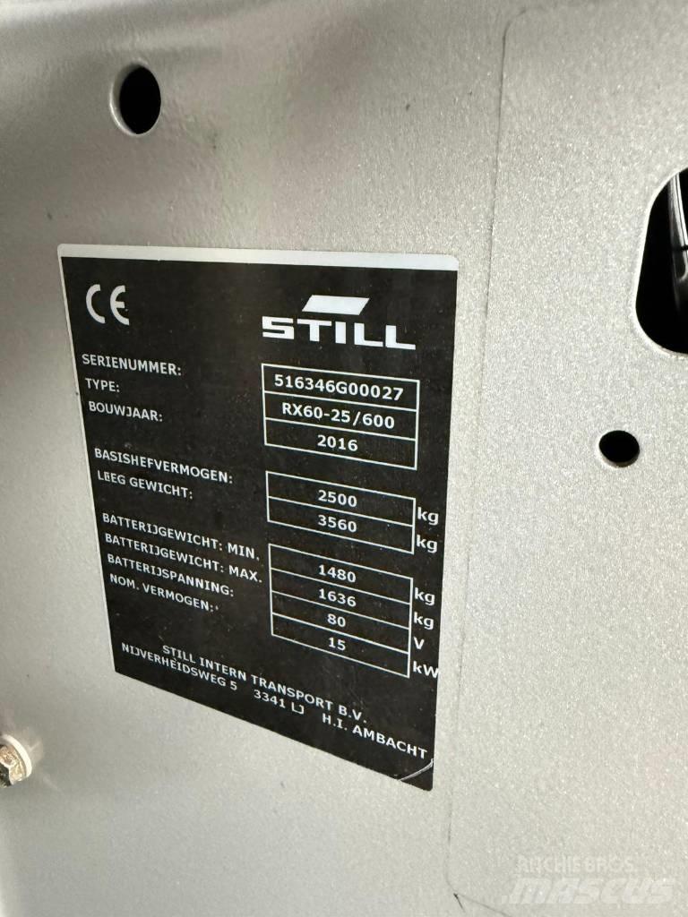 Still RX60-25 Elektriniai šakiniai krautuvai