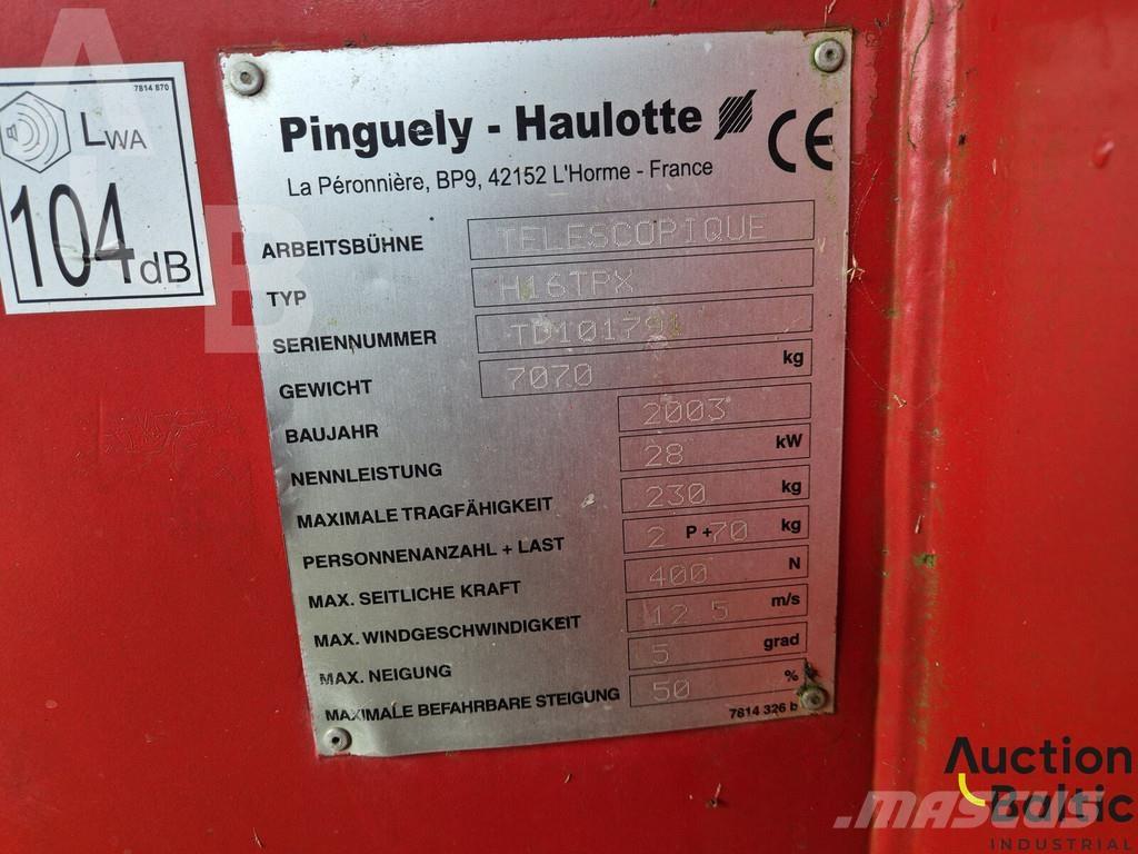 Haulotte H 16 TPX Alkūniniai keltuvai