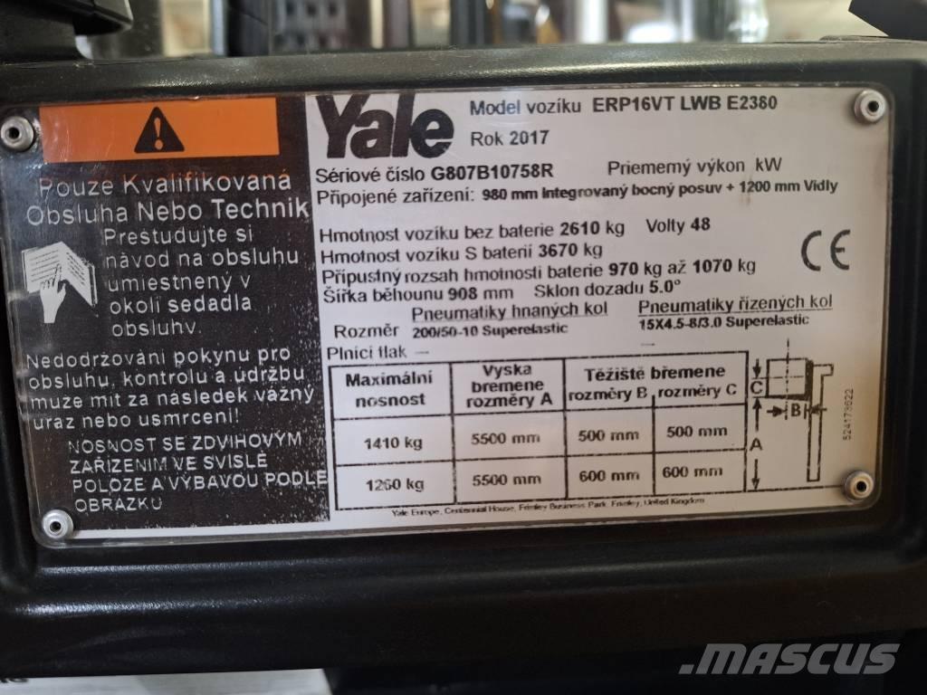 Yale ERP 16 VT Elektriniai šakiniai krautuvai