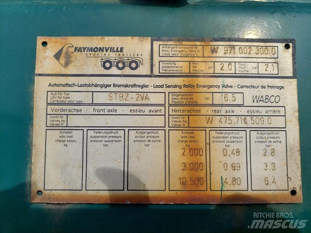 Faymonville STBZ-2VA Žemo iškrovimo puspriekabės