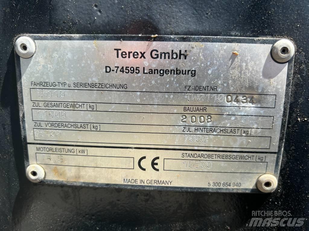 Terex TW 110 Ratiniai ekskavatoriai
