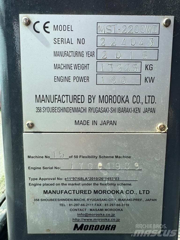 Morooka MST 2200 V D Vikšrinė savivartė technika