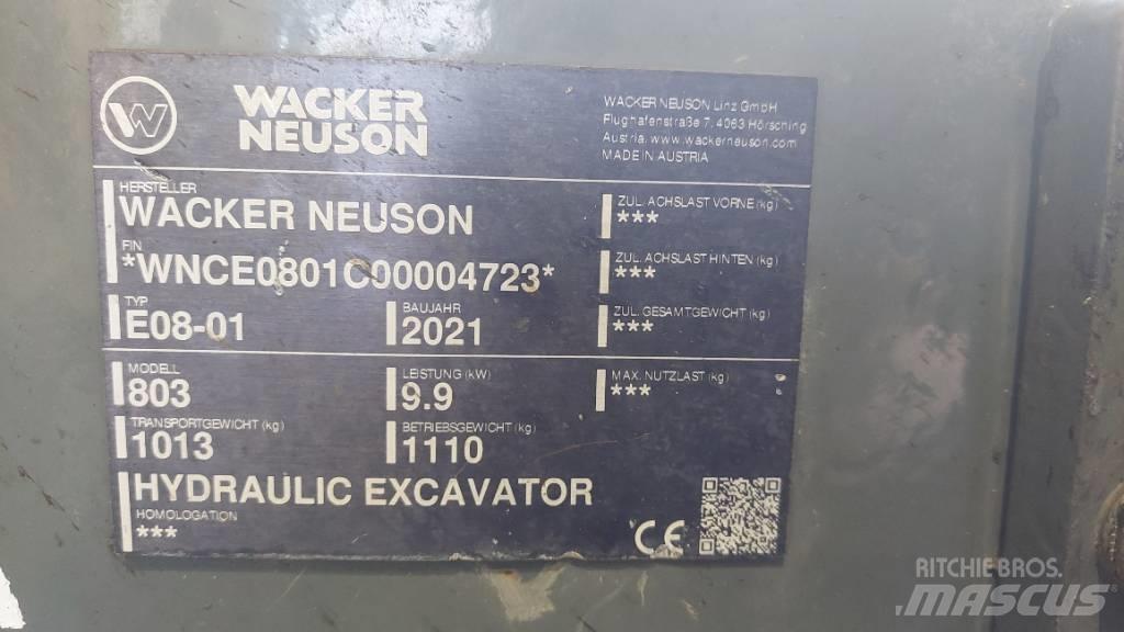 Wacker Neuson 803 Vikšriniai ekskavatoriai