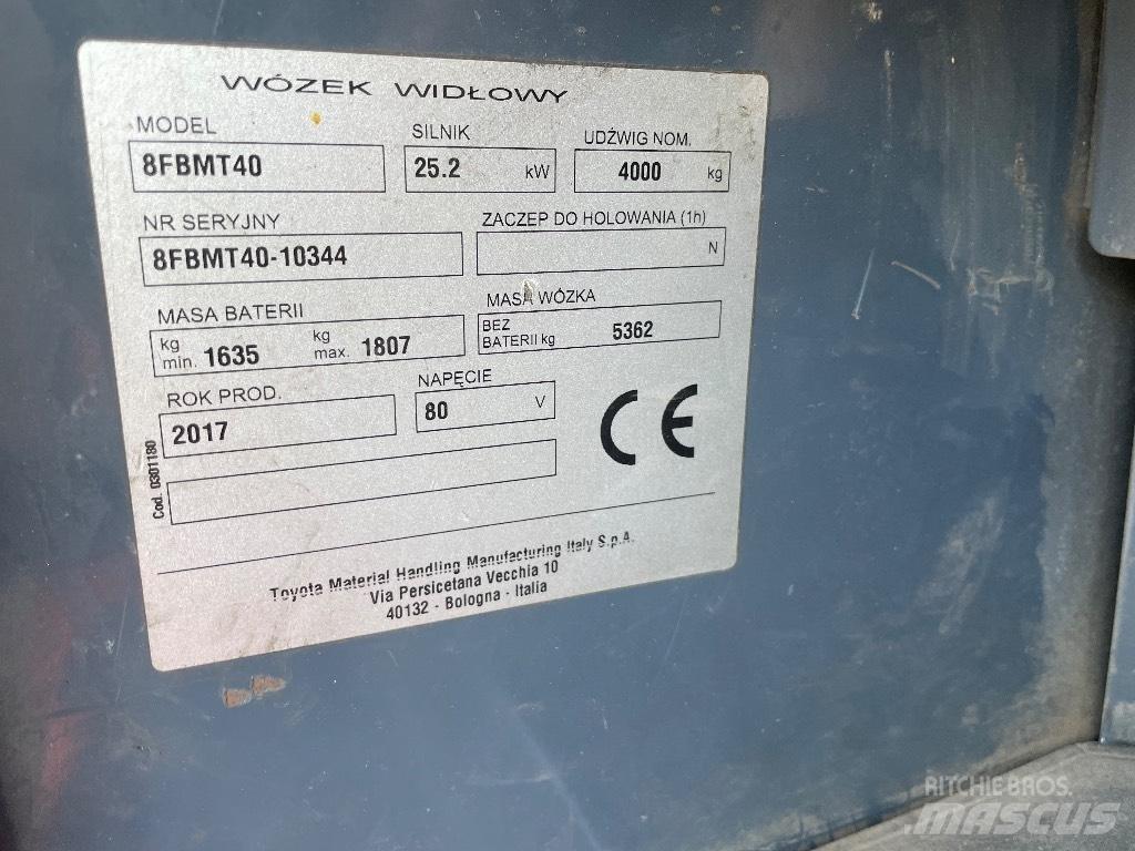 Toyota 8FBMT40 Elektriniai šakiniai krautuvai