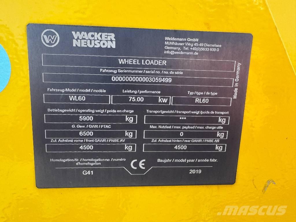 Wacker Neuson WL60 Naudoti ratiniai krautuvai
