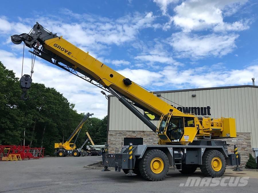 Grove RT 650 E Neapdoroto reljefo kranai