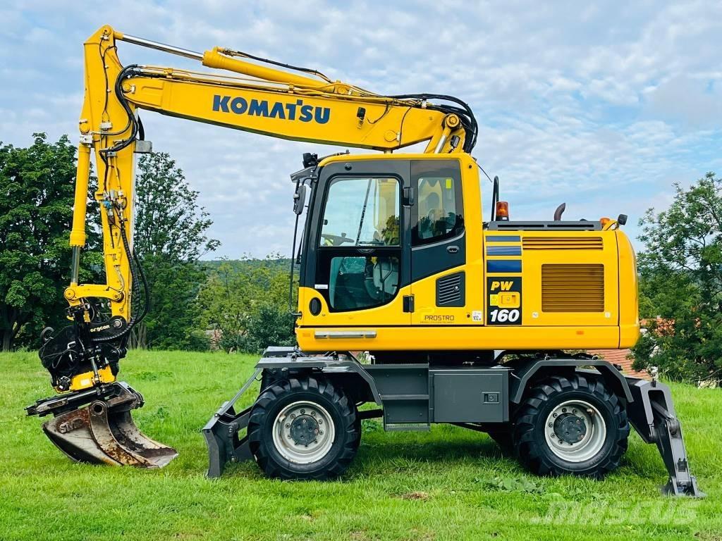 Komatsu PW 160 - 10 Ratiniai ekskavatoriai