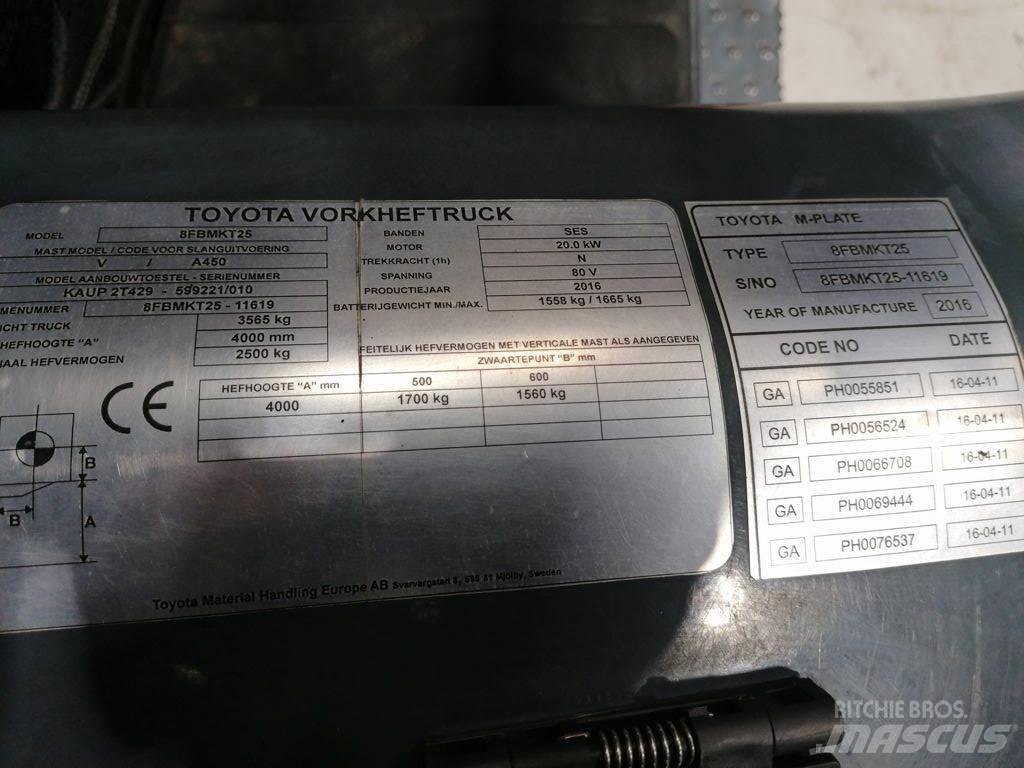 Toyota 8FBMKT25 Elektriniai šakiniai krautuvai