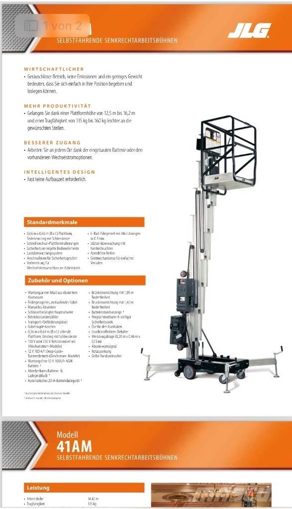 JLG 41 AM Vertikalūs stiebiniai keltuvai