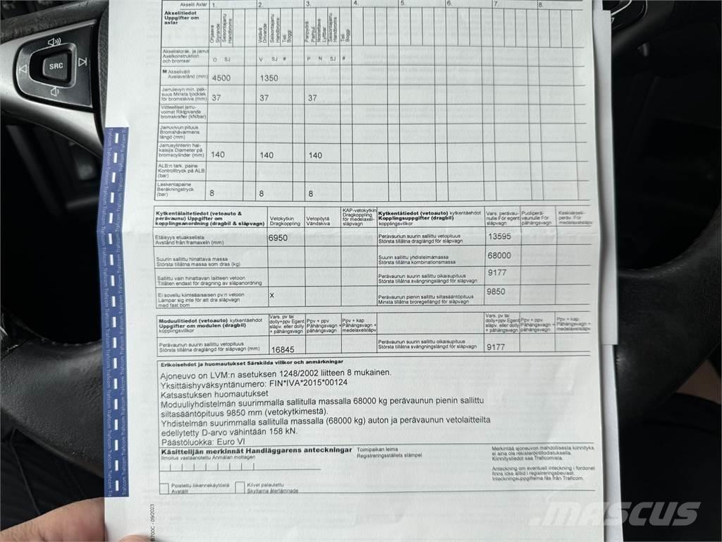 Scania R 520 6X2 Sunkvežimiai su keliamuoju kabliu
