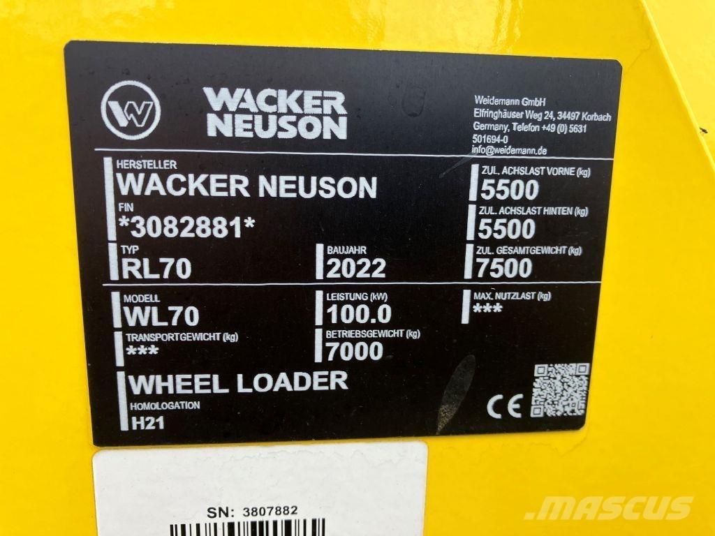 Wacker WL 70 Naudoti ratiniai krautuvai