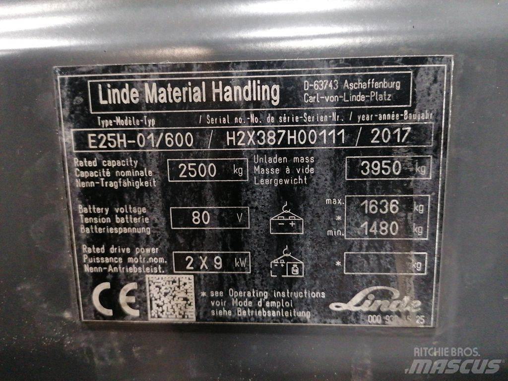 Linde E25H-01/600 Elektriniai šakiniai krautuvai