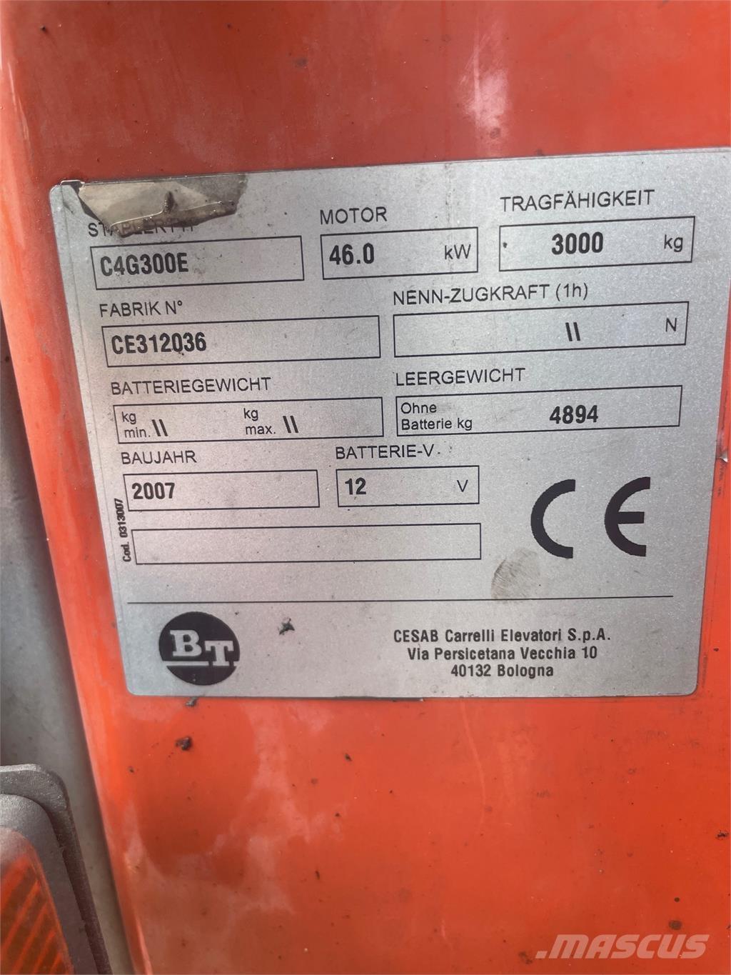 BT C4G300 LPG (dujiniai) krautuvai