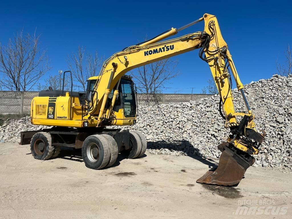 Komatsu PW 140-7 Ratiniai ekskavatoriai