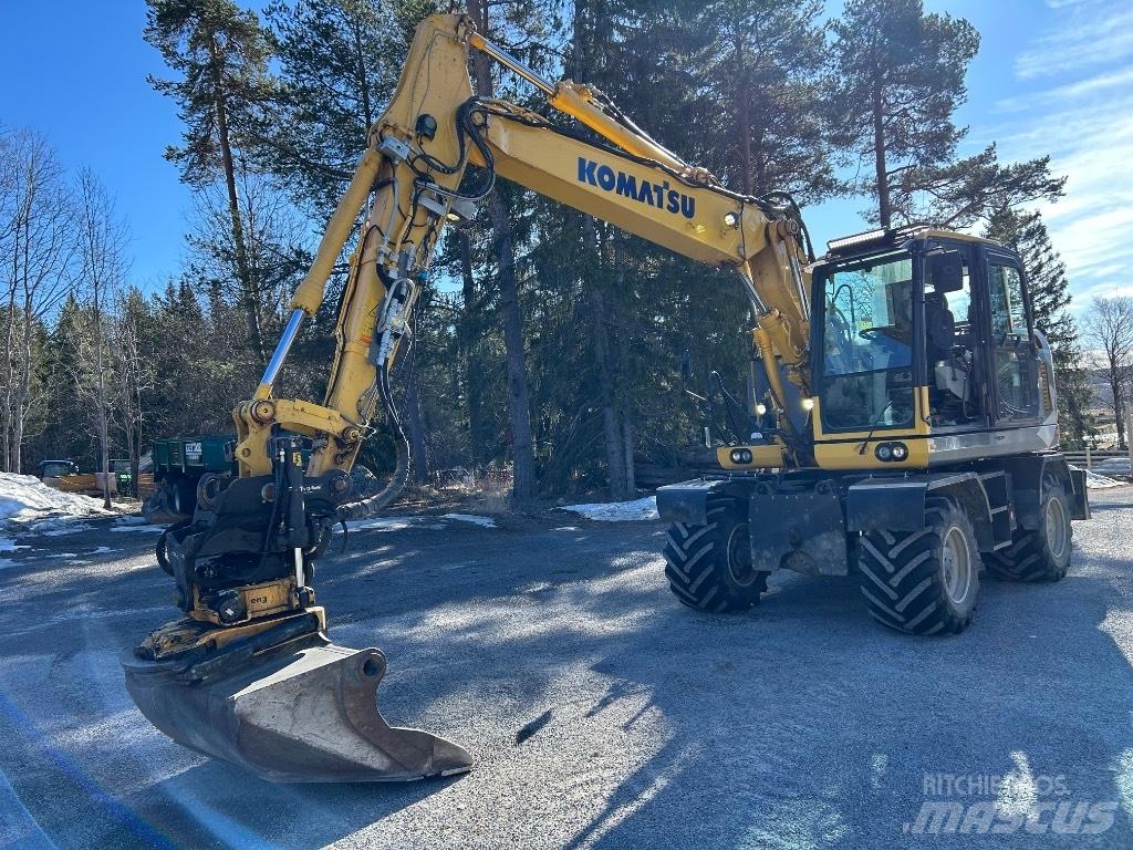 Komatsu PW148 -10 Ratiniai ekskavatoriai