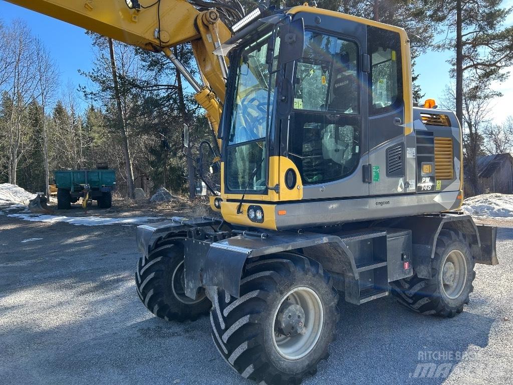 Komatsu PW148 -10 Ratiniai ekskavatoriai