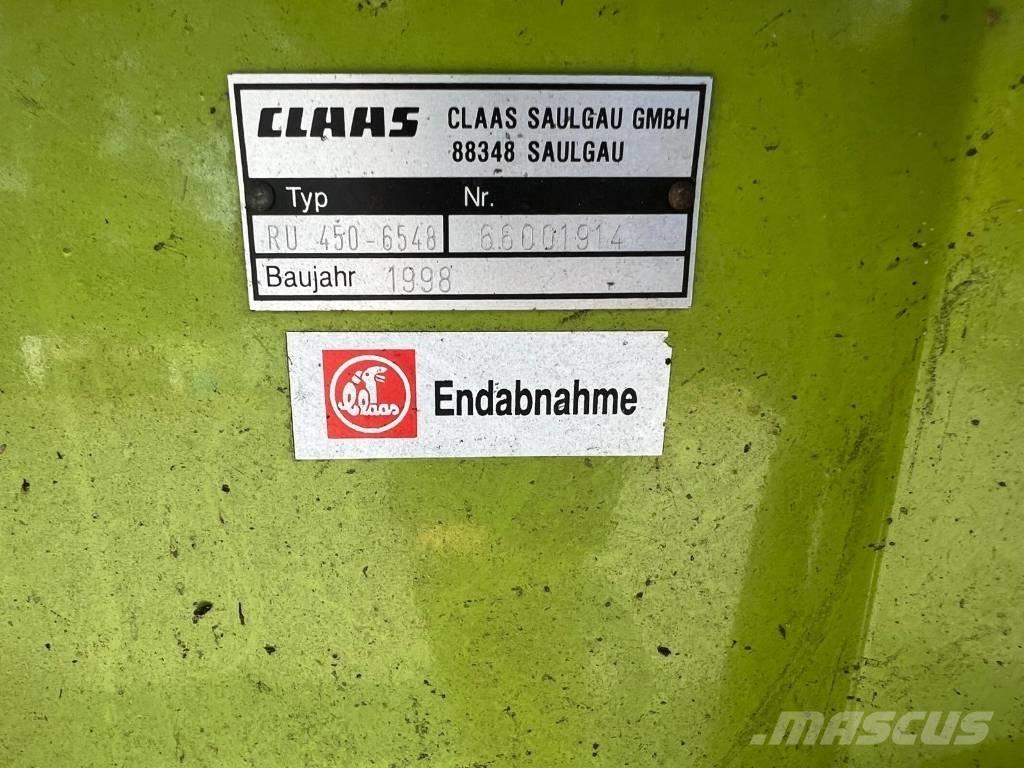 CLAAS RU 450 Pašarų ruošimo technika