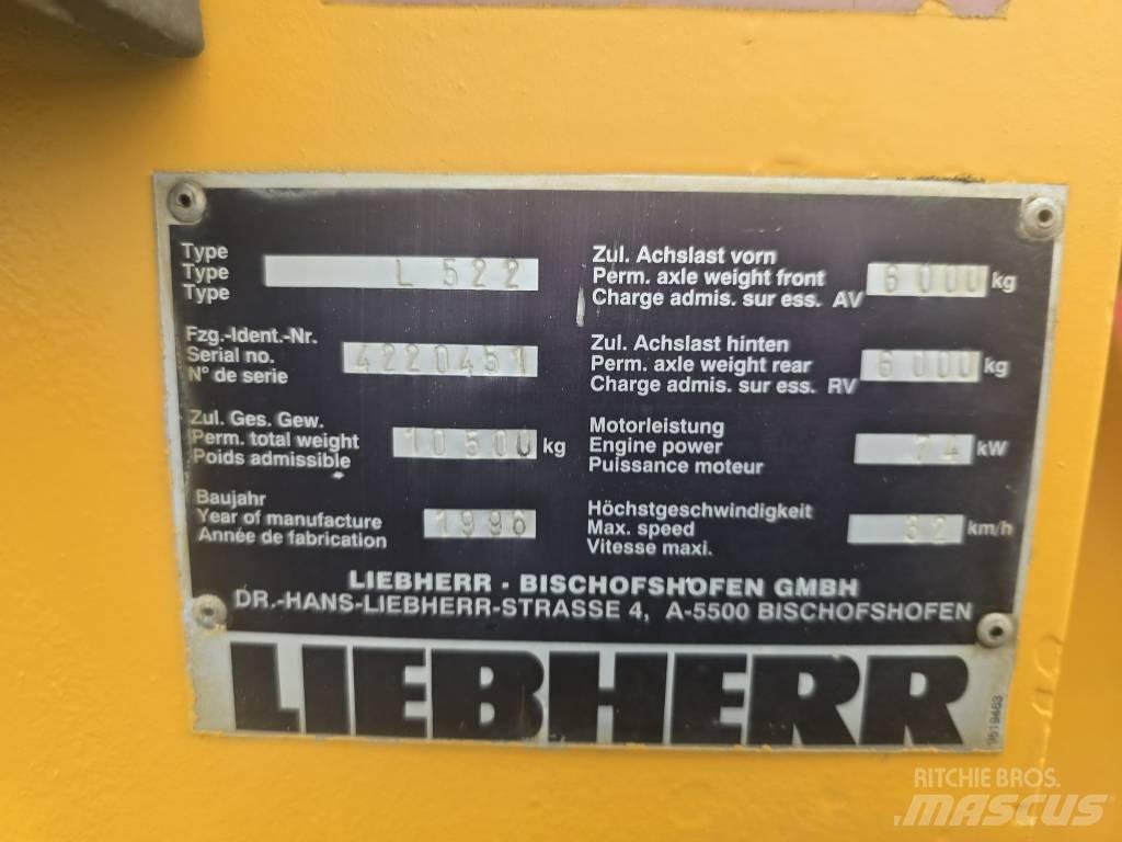 Liebherr L 522 Traktoriai