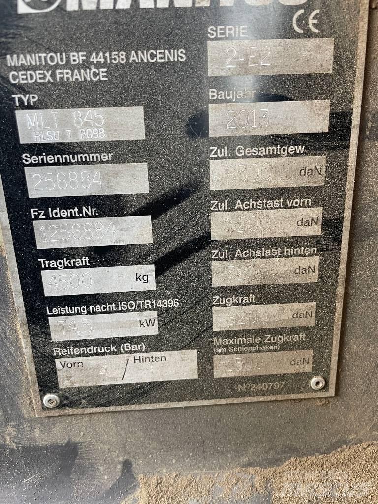 Manitou MLT 845 Teleskopiniai krautuvai žemės ūkiui