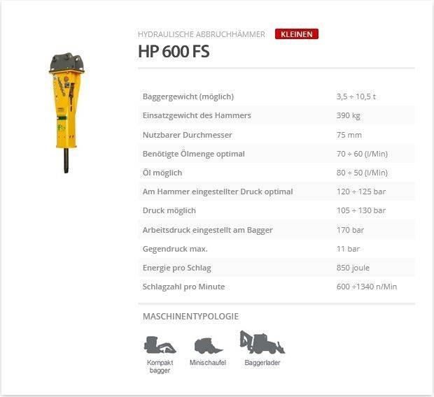 Indeco HP 600 FS Hidrauliniai kūjai / Trupintuvai