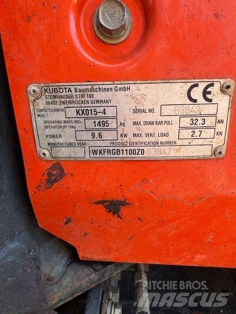 Kubota KX 015-4 Mini ekskavatoriai < 7 t