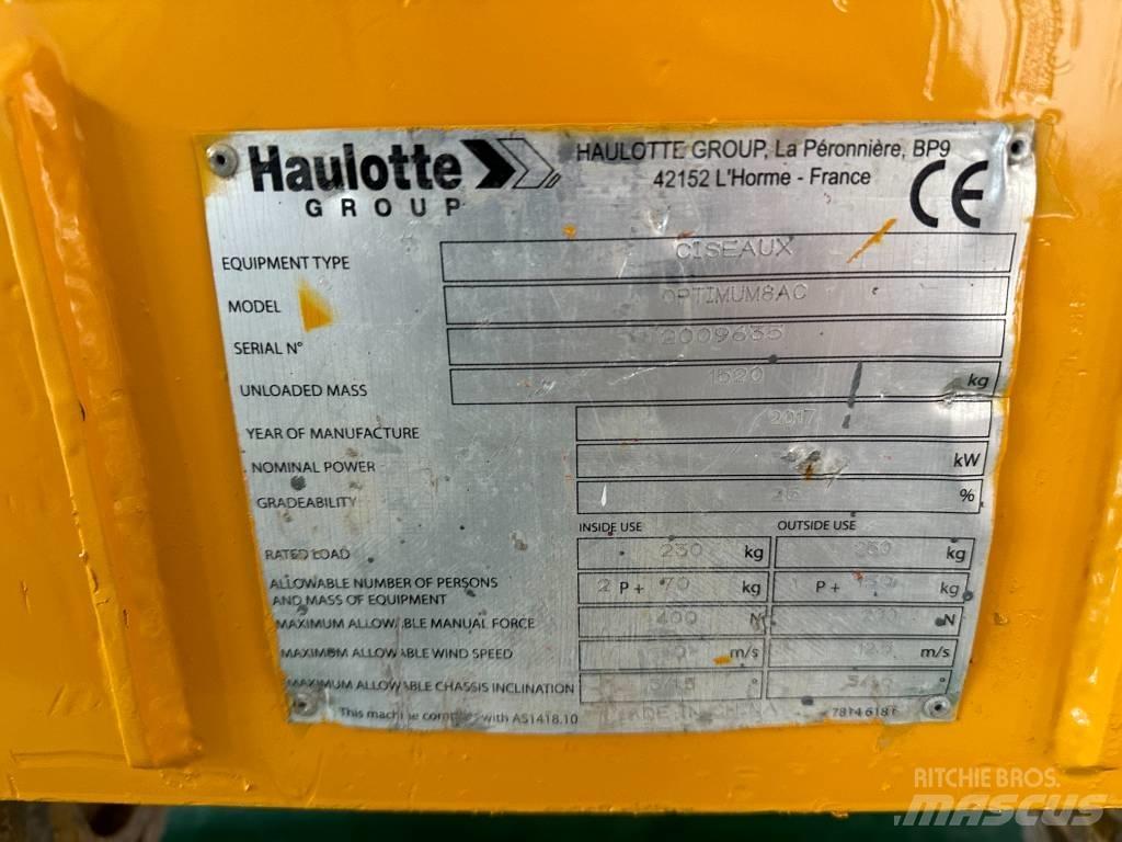 Haulotte OPTIMUM 8 Žirkliniai keltuvai
