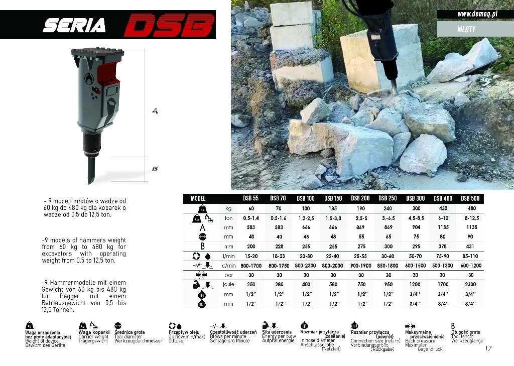  DEMOQ DSB300 Hidrauliniai kūjai / Trupintuvai