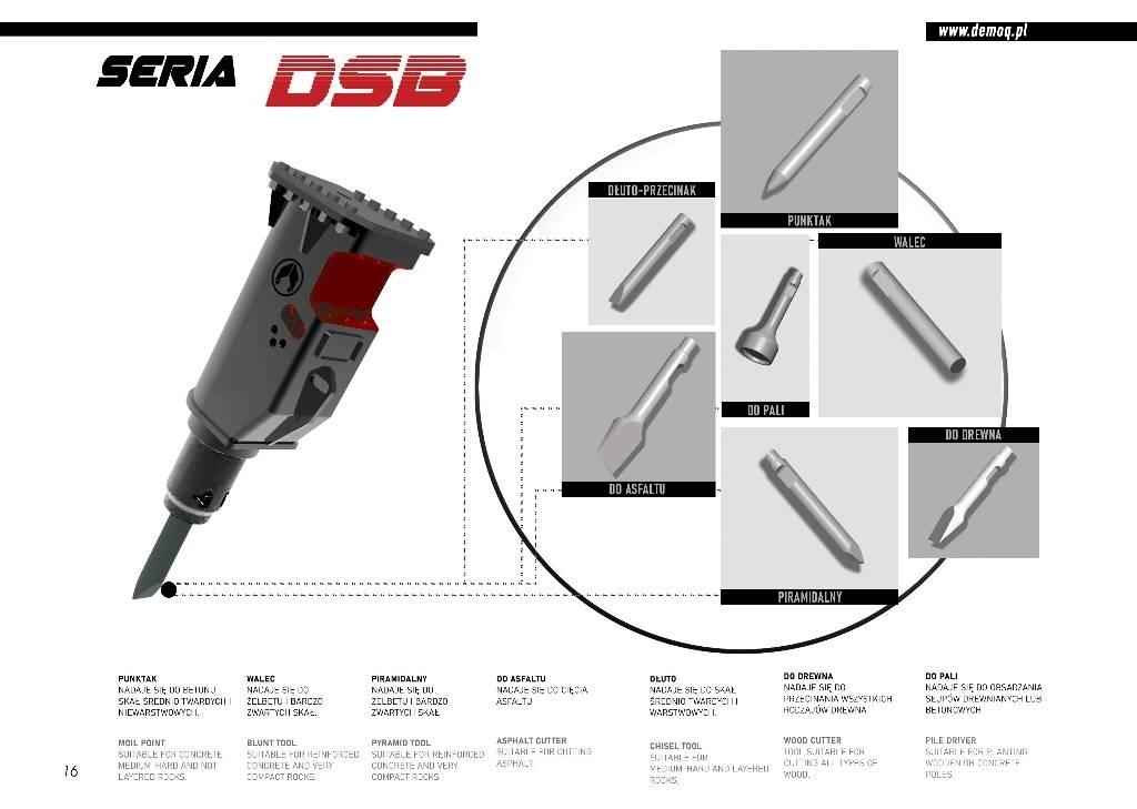  DEMOQ DSB300 Hidrauliniai kūjai / Trupintuvai