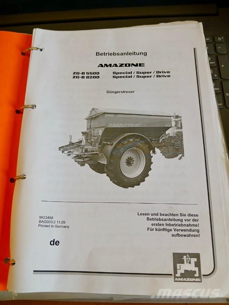 Amazone ZG-B 5500 Mineralinių trąšų barstytuvai