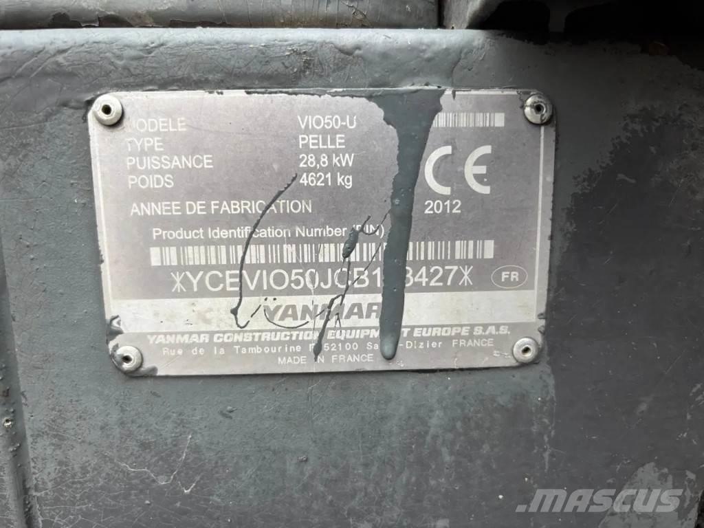 Yanmar VIO50-U Mini ekskavatoriai < 7 t