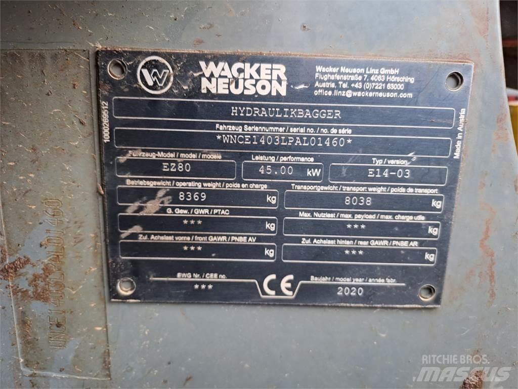 Wacker Neuson EZ80 Vikšriniai ekskavatoriai