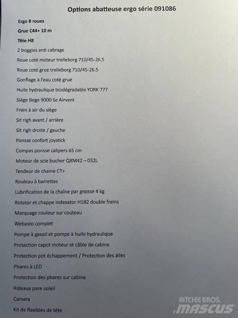 Ponsse Ergo 8W Miško technika (Harvesteriai)